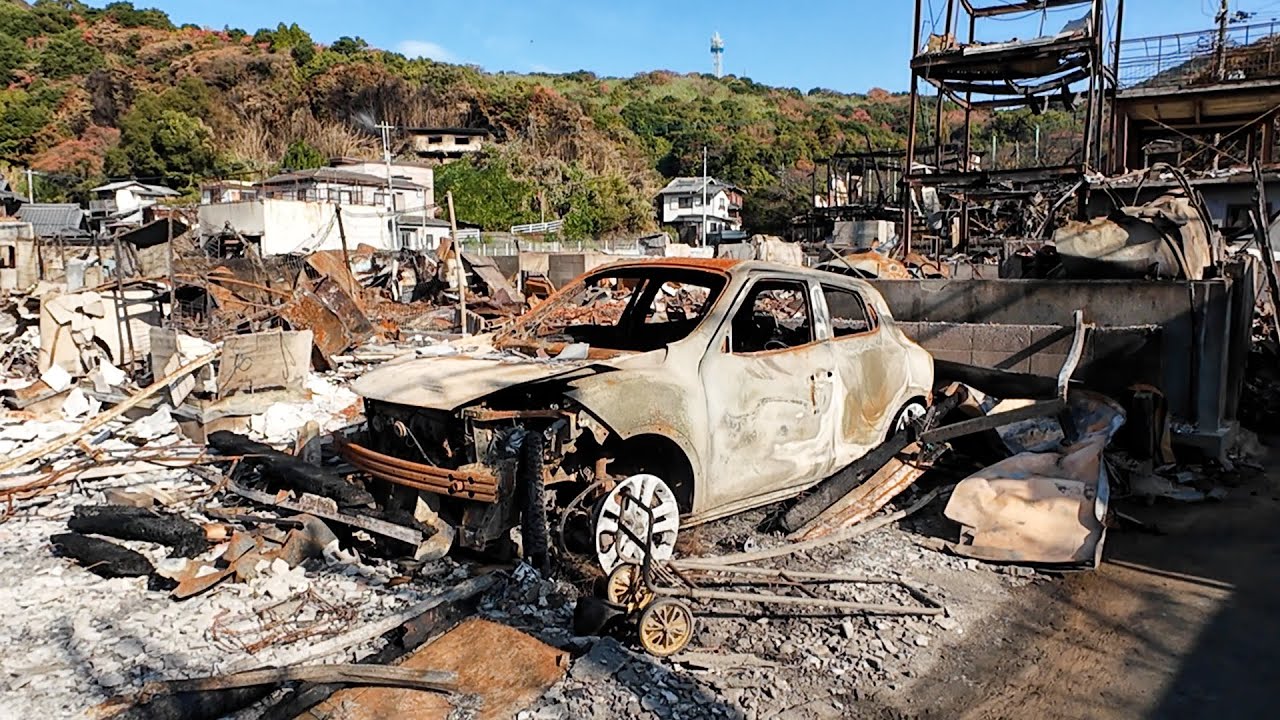 佐賀関火災規制区域内の一部を報道陣に公開