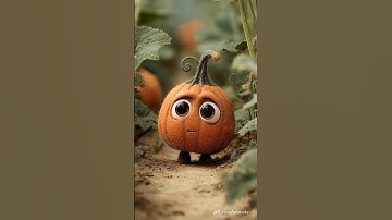 This pumpkin has decided to escape the patch before Halloween...