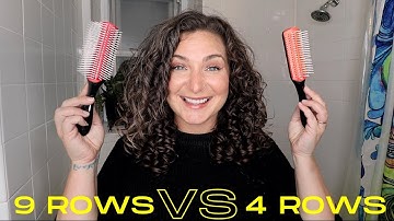 DENMAN BRUSH BATTLE ON WAVY CURLY HAIR! Do rows matter?
