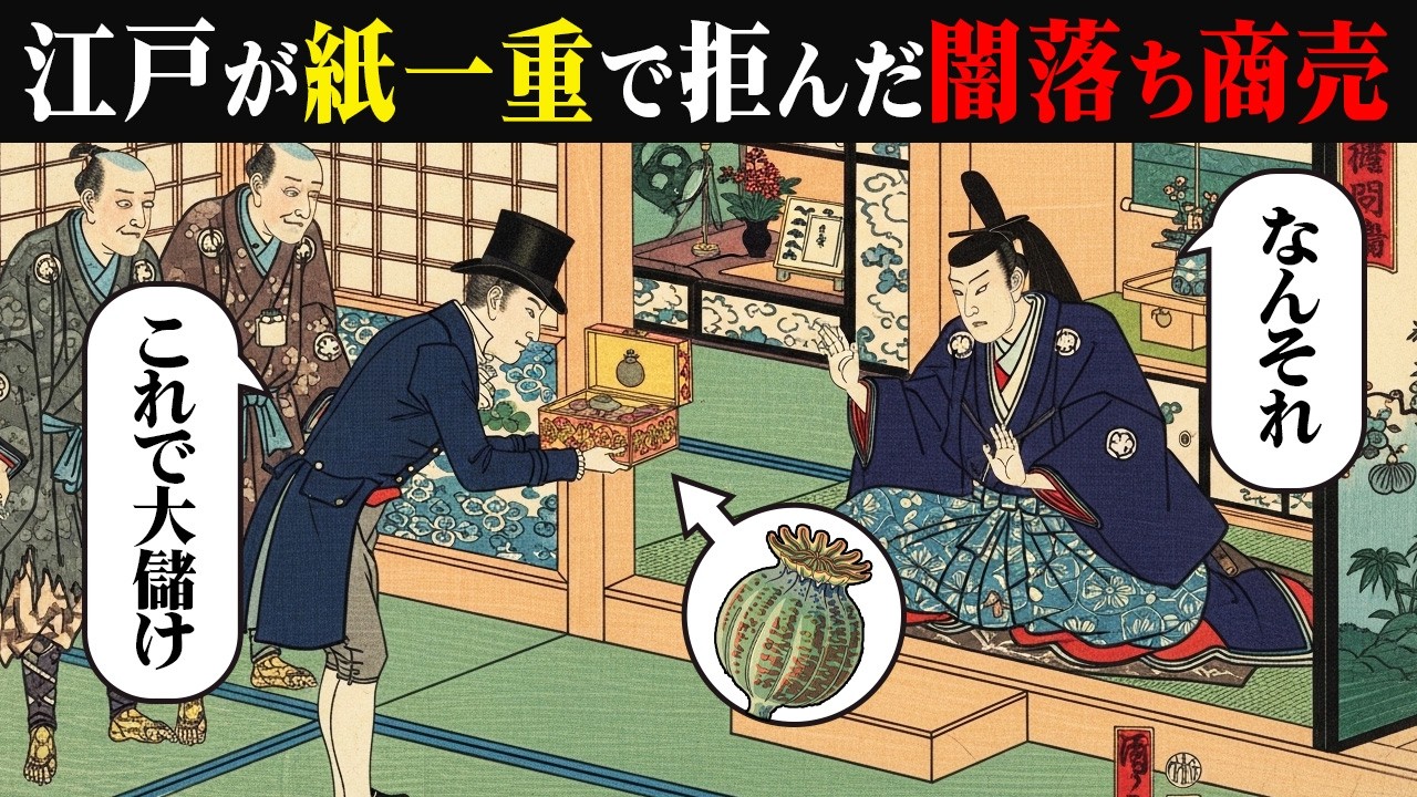 日本だけアヘンに飲み込まれなかった訳とは？江戸の仰天アヘン防御策【令和浮世絵劇場】