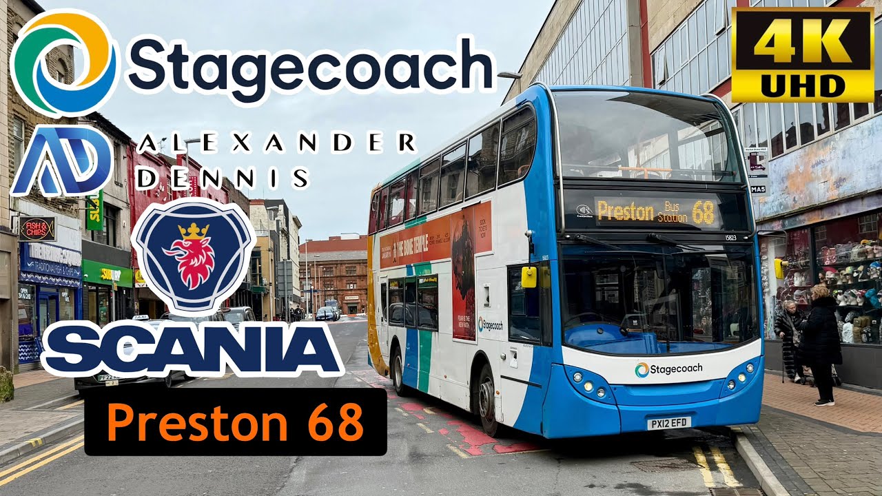 [Stagecoach Bus Lancashire: 68 Blackpool to Preston via Airport] Dennis Enviro400 Scania N230UD