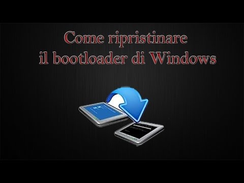 Video: Come Riparare Il Bootloader Di Vista