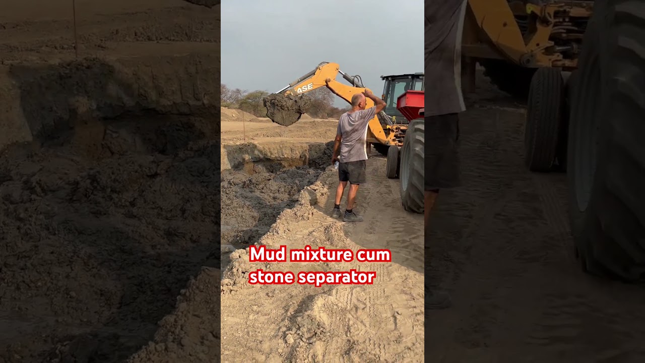 Stone separator cum mud mixture for bricks machine in Zimbabwe🇿🇼
