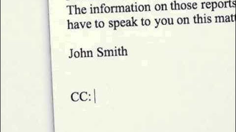 How to CC in a Business Letter