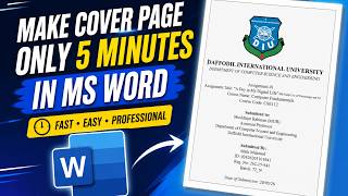 How to make a University Assignment cover page in MS Word in just 5 minutes | CSE Student |