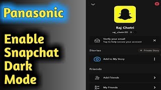 How to Enable Snapchat Dark Mode in Panasonic Phone screenshot 3