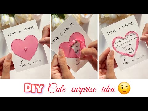 DIY Surprise Proposal Card Idea | Surprise card for your loved one | Tear to Reveal a Surprise