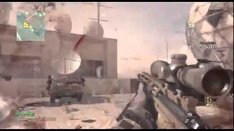 MW3 Quick Scope Car Explosion Quad Kill!!