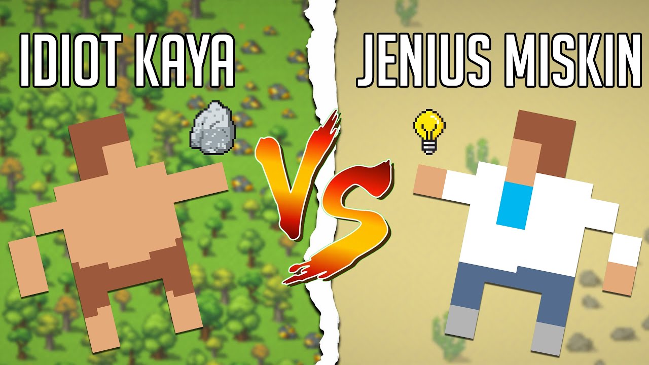 100 IDIOT KAYA vs 100 JENIUS MISKIN - WorldBox Indonesia