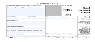 IRS Form 1098-E walkthrough (Student Loan Interest Statement)