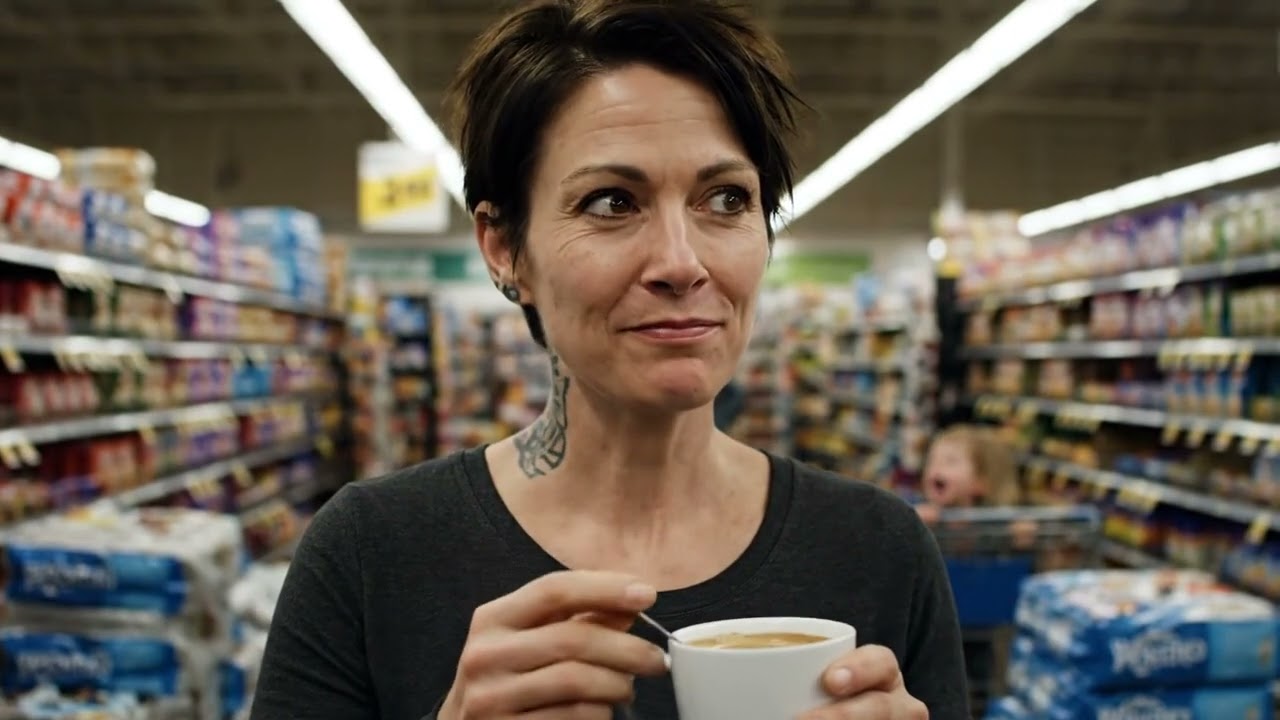 "Grocery Gladiator: The Battle of Caffeine & Chaos"