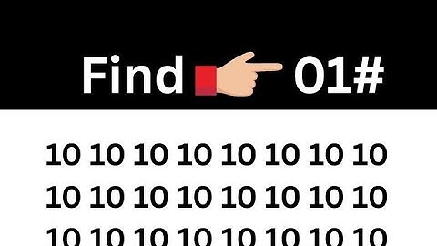 Can You Find the Hidden 01 in 10 Seconds? 👀 | Brain Teaser Challenge
