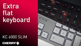 Clavier USB ultra-plat en métal Cherry KC 6000 Slim, Claviers filaires