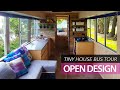 School bus conversion small home | tour | Off-grid family tiny house