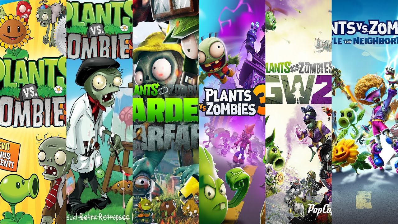 Evolution of Plants vs. Zombies Games (2009 ~ 2021) 