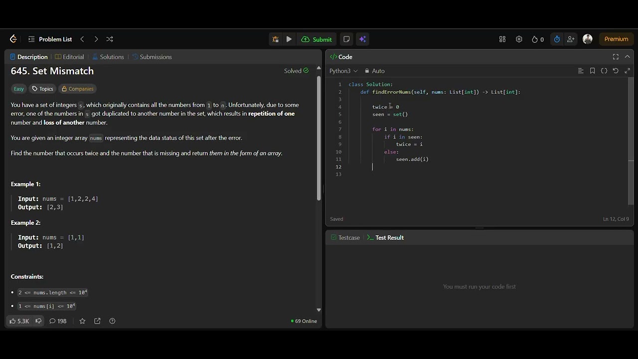 Set Mismatch Explained | LeetCode 645 | DSA in Python | Day 12 | 56/ ...