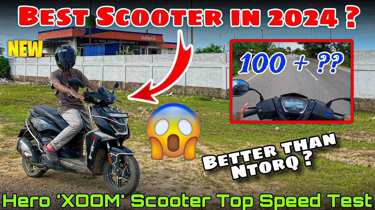 Hero Xoom (2024) Scooter Top 🚀 speed Test | Best 110 cc Scooter 🛵 | Better Than Ntorq Scooter ?