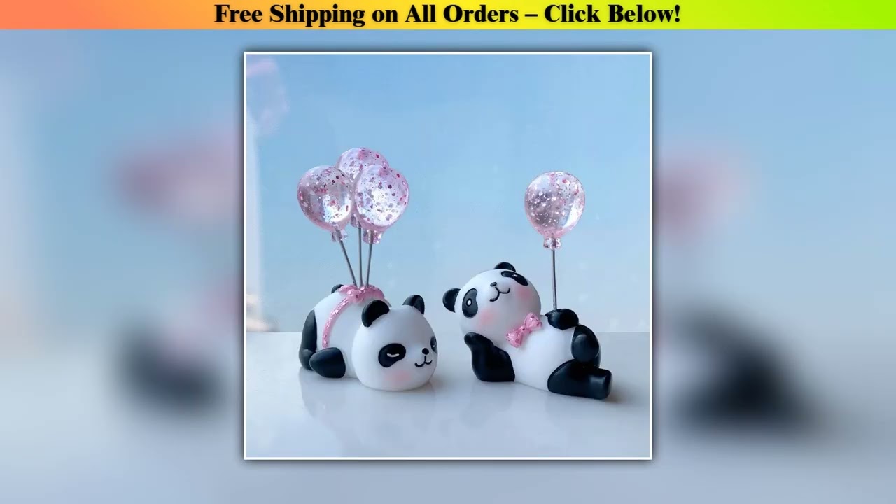 Creative Confession Balloon Resin Animal Panda Car Decoration Bear Home Computer Display Cake