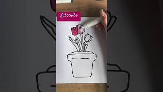 Tulip asmr part 1 #asmr #colouring #art #youtubeshorts #shortfeed