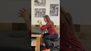Seated Prayer Stretch at Table