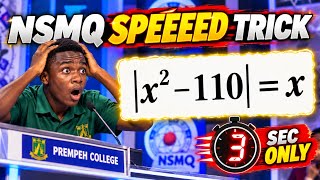 ABSOLUTE VALUE EQUATION Trick: Solve |x²−2| = x FAST | No Long Quadratics #nsmq | KokoChem Education