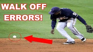 MLB | WALK OFF ERRORS! (HUMILIATING) | 1080p HD