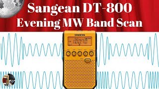 Sangean DT-800 AM FM WX Portable Radio | Evening MW Band Scan screenshot 1