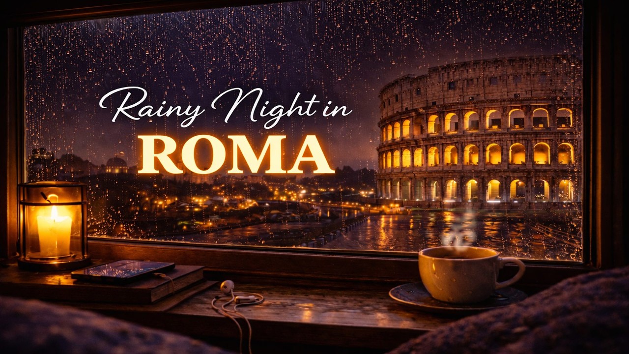 8 Hours of Rain in Rome 🌧️ Night City Rain Sounds for Deep Sleep (No Music)