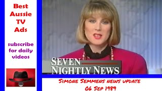 Seven News update read by Simone Semmens 06 Sep [1989] Best Aussie TV Ad Archive