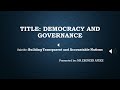 Democracy and Governance (GOVERNMENT)