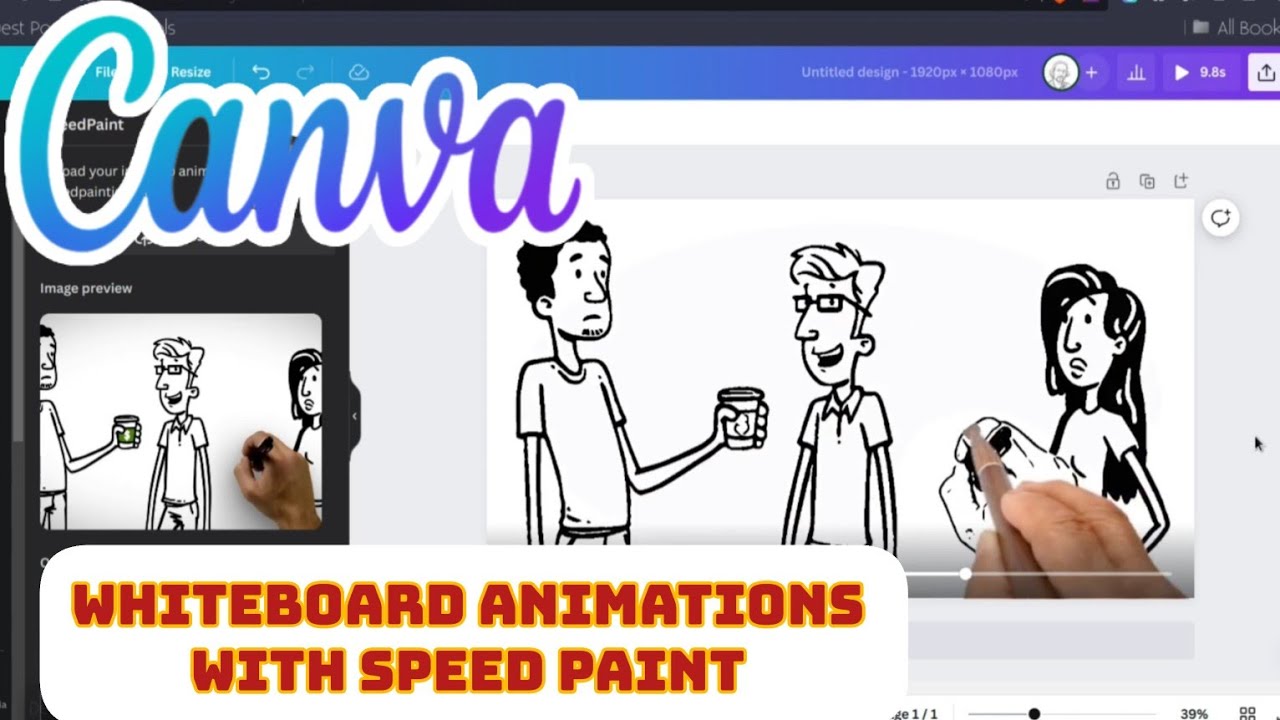 how to create Whiteboard Animations in Canva for Free with Speed Paint ...