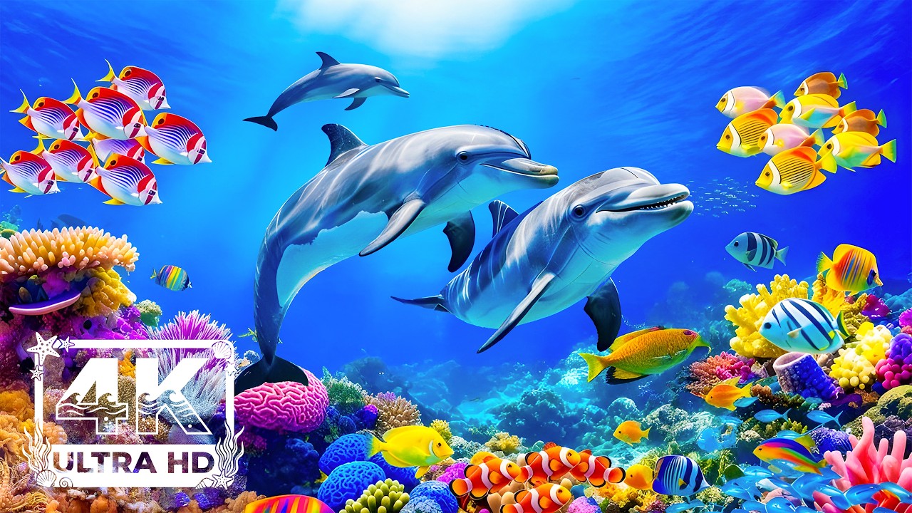 Аквариум «Морская мечта» 4K ULTRA HD 🐠 Яркие рыбные экосистемы 🎶 Фортепианное расслабление