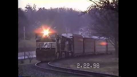 NS Autorack trains detour on the IMRL Feb to May 1998