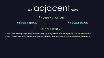 Adjacent Meaning And Pronunciation | Audio Dictionary