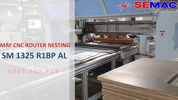 Máy cnc router nesting thay dao tự động SM 1325R1BP AL tự động lên xuống phôi