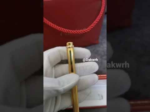 قلم كارتييه فاندوم ذهبي جاف