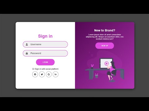 Responsive Sign In & Sign Up Form Using HTML & CSS & JS |  Login & Registration Form