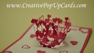 Valentines day Kissing Couple Pop Up Card Updated