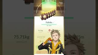 SHINY FALINKS CAUGHT AND MEGA EVOLVED In Pokémon Go!✨️ #shorts #shinypokemon #viralshort
