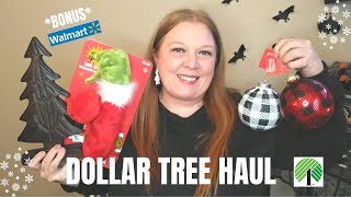DOLLAR TREE HAUL  | NEW CHRISTMAS FINDS | *BONUS WALMART HAUL*