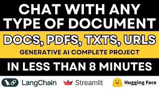 Chat with any Document Using Langchain, Hugging Face, Streamlit | Generative AI Project | AI Agents