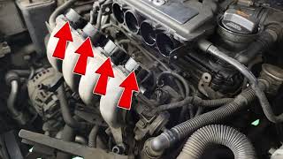 octavia 1,6 benzin, chyba P0171 a P1141,  houpající otáčky, #automobile #mechanik #skodaauto 