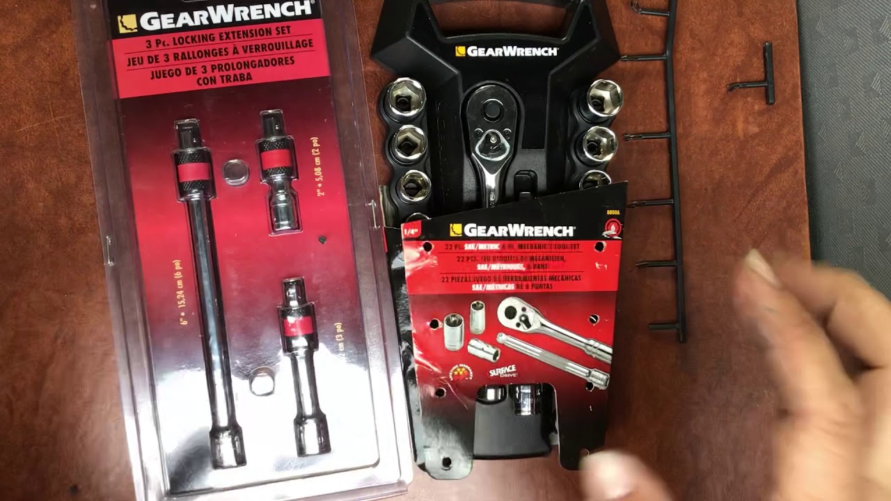 GearWrench 22 Piece 1/4” Drive 6 Point Tool Set Model 8800A & 3