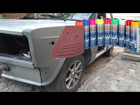 Покраска нового крыла автомобиля