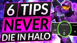 6 SECRET TIPS to NEVER DIE  I WISH I Knew These Before I Hit ONYX  Halo Infinite Guide