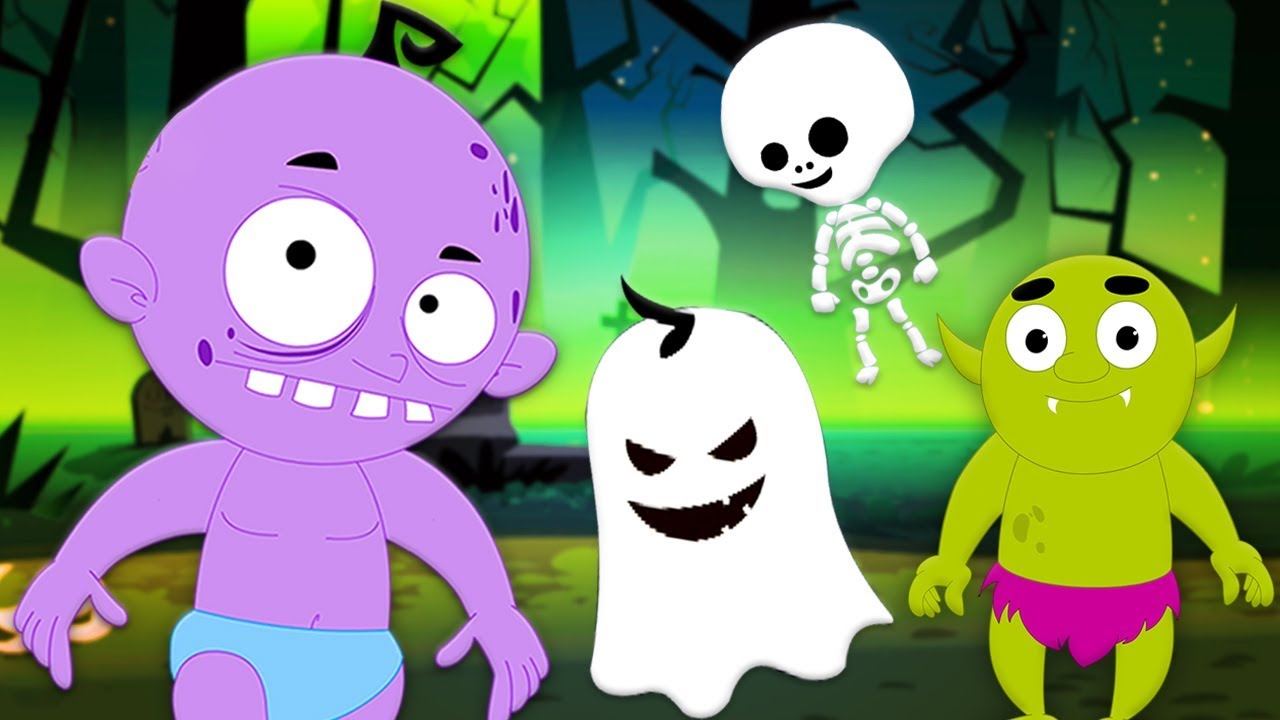 Um pequena Zumbi | Dia das bruxas Canções | musica infantil | One Little Zombie | Booya Português