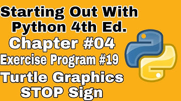 Starting Out With Python Chapter 4 Exercise Program 19  Draw Stop Sign using Python Turtle