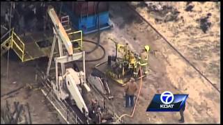 Video: Sky 7 Surveys oil rig fire