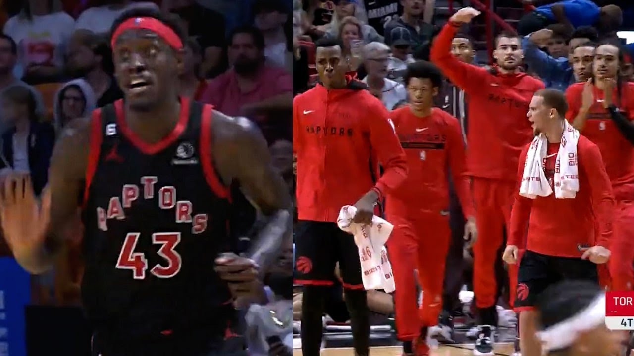 Pascal Siakam made Raptors bench Go Crazy with this spicy play🌶