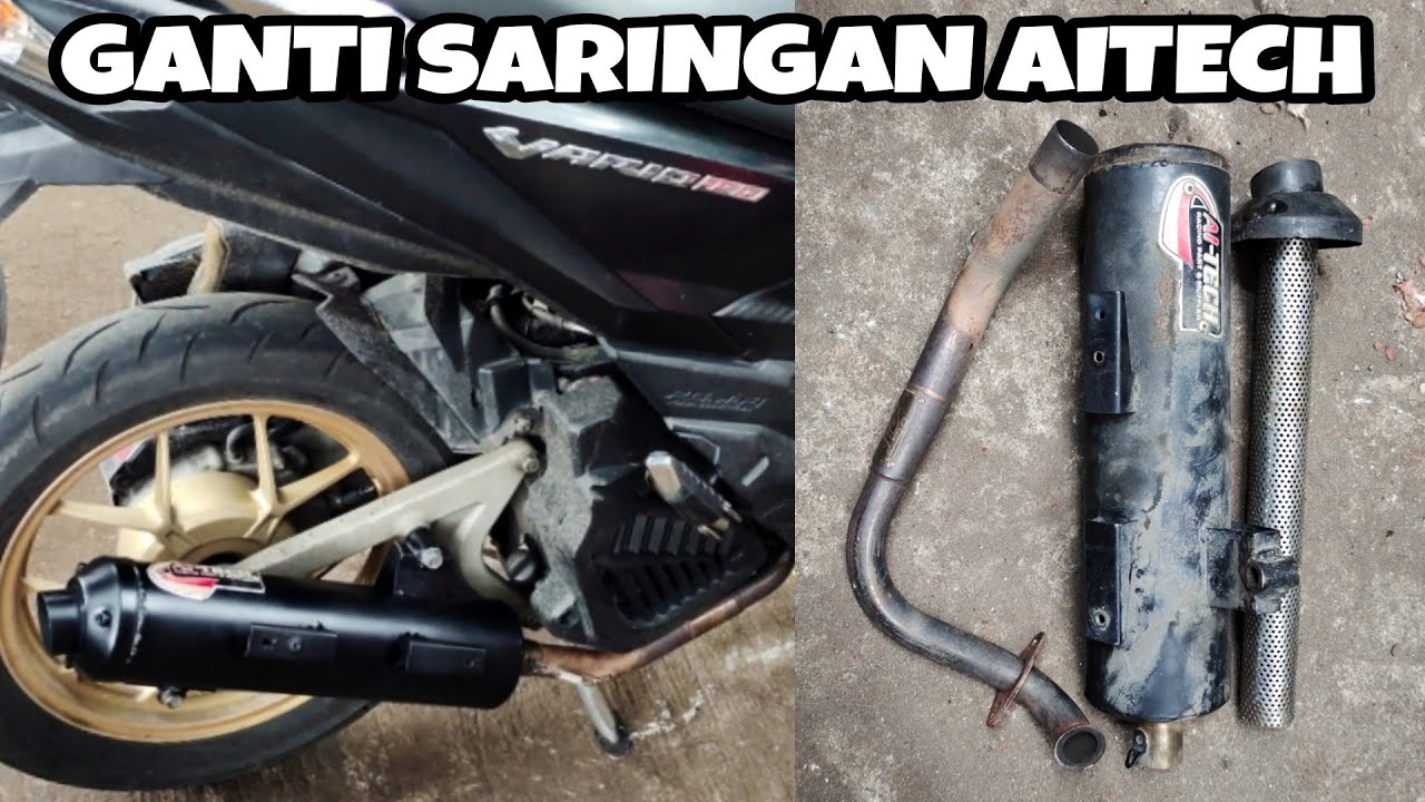PERBAIKAN KNALPOT AI-TECH LEHER BOCOR DAN GANTI SARINGAN AGAR LEBIH ADEM NGEBAS PADET DI MOTOR VARIO